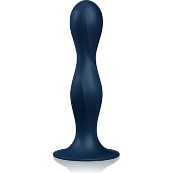 Satisfyer Double Ball-R дилдо Blue 17, 5 см