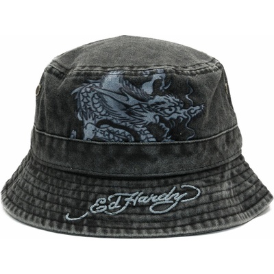 Ed Hardy Crawling Dragon Acid Wash Charcoal