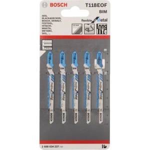 Bosch Нож за прободен трион BOSCH T 118 EOF Flexible for Metal (3 бр. ) 2608636231 (2608636231)