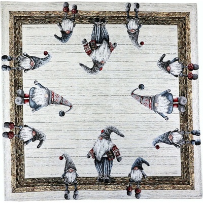 Mondo Vánoční Gobelínový ubrus Chenille IT04 Šedá 90x90cm