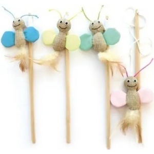 Mpets Играчка за котки M-Pets BUTTERFLY Cat Wand - флоурисцираща Въдица Пеперуда 35 см - Белгия 20600499