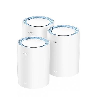 Безжична MESH система Cudy M1200 3, AC1200 Dual Band, 2.4/5 GHz, 300 - 867 Mbps, 3 броя (CUDY-ROUT-M1200-3)