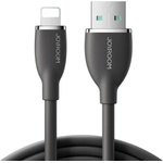 JOYROOM Кабел Colorful USB-A към Lightning Joyroom SA29-AL3 3A 1.2m (черен) (SA29-AL3 1.2M BLACK)