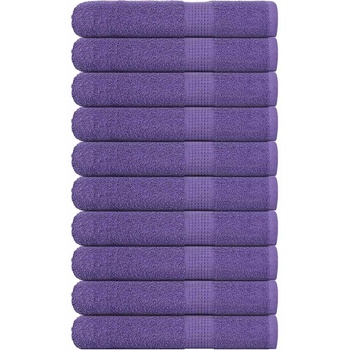 vidaXL Кърпи 10 бр лилави 100x200 см 360 gsm 100% памук (136892)