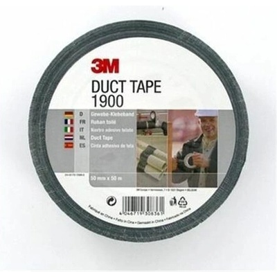 3M Duct Tape 1900 Lepicí páska 50 mm x 50 m černá 24 ks