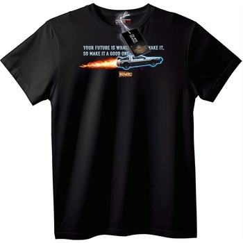 NOONEBRAND Тениска Back to the Future с DeLorean - 2XL, White
