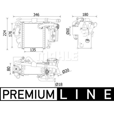 MAHLE ORIGINAL Chladič plniaceho vzduchu CI 540 000P