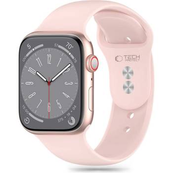 Tech-Protect Силиконова каишка за Apple Watch 6/7/8/9/10/SE/Ultra 1-2 (44/45/46/49 mm) от Tech-Protect Silicone - Light Pink (5906302310098)