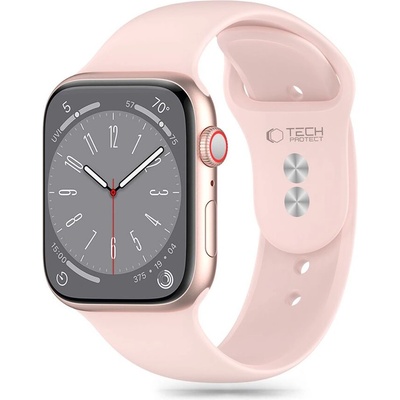 Tech-Protect Силиконова каишка за Apple Watch 6/7/8/9/10/SE/Ultra 1-2 (44/45/46/49 mm) от Tech-Protect Silicone - Light Pink (5906302310098)