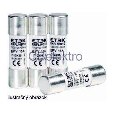 ETEK Valcová poistka pre solárne systémy CH10x38 32A 1000V DC EKFL10D