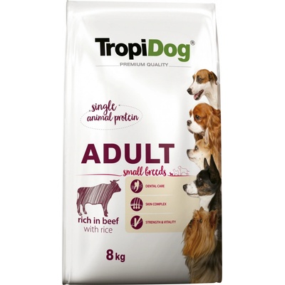 Tropidog Premium Adult S Beef & Rice 8 kg