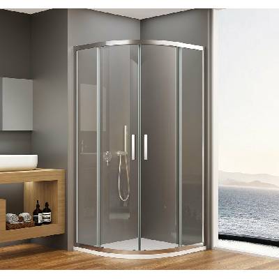 Bruckner - BORG štvrťkruhová sprchová zástena 900x900x1950 mm, R550, číre sklo 751.090.1