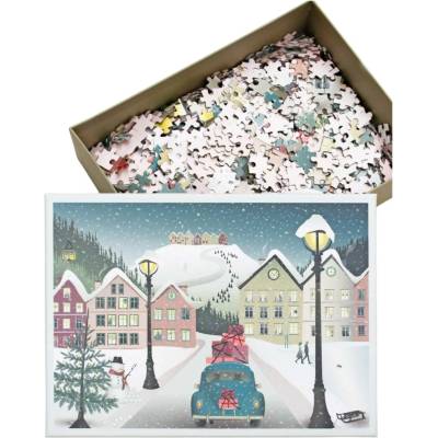 ViSSEVASSE Let it Snow modrá barva papír 1000 dílků