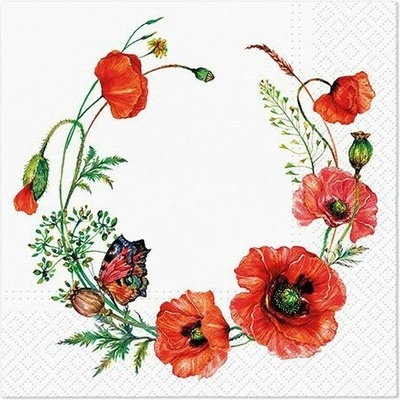 PAW Tete á Tete TL125500 Poppy Aesthetic servítky 3V 20ks 33x33cm