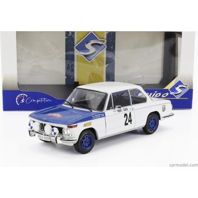 Solido BMW 2002 Ti N 24 night Version Rally Montecarlo 1969 Timo Makinen Paul Easter Bílá Modrá 1:18
