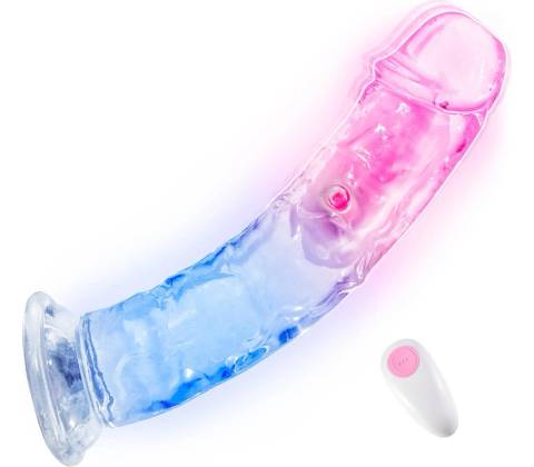 SuperLove LED Vibrating Dildo with Remote Small