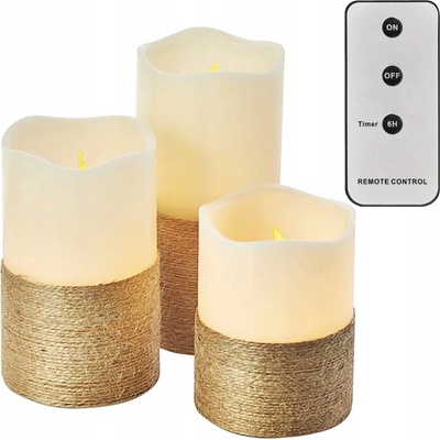 EMOS DCCV06 Vosková LED svíčka sada 3 ks