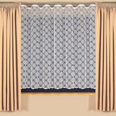 Tylex žakárová záclona A3910 ornamenty, celoplošný vzor, bílá, výška 250cm (v metráži)