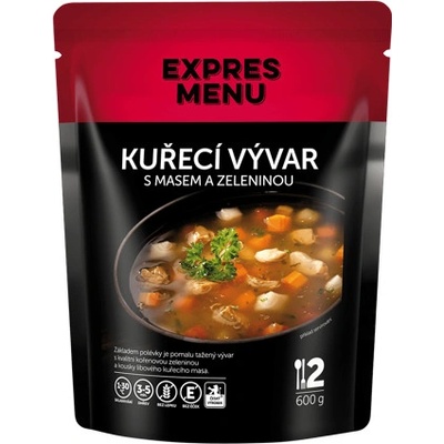 Expres Menu Kuřecí vývar s masem a se zeleninou 600 g – Sleviste.cz