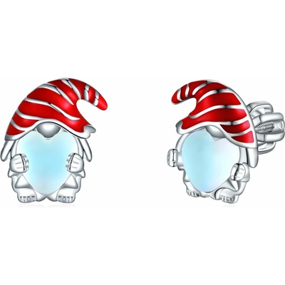 Olivie Strieborné náušnice VIANOČNÝ ŠKRIATOK 8028