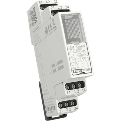 ELKO EP Relé VS308K 3P 8A 230VAC/24VDC zelená 8595188122719