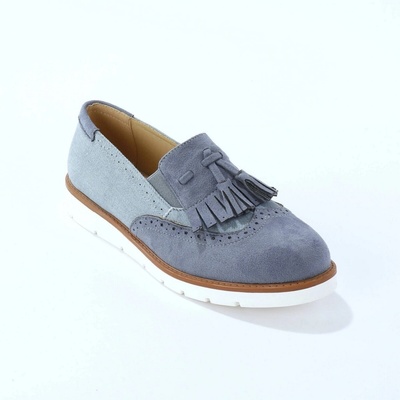 Slippers s třásněmi modrá