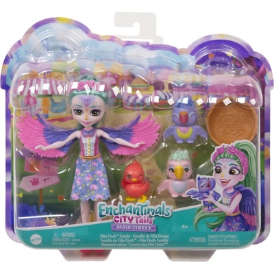 Enchantimals Игрален комплект Enchantimals - Filia Finch Family, 4 части (MTHKN15)