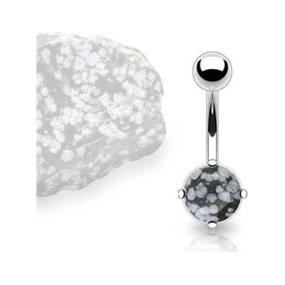 Šperky4U piercing do pupíku obsisián WP01120