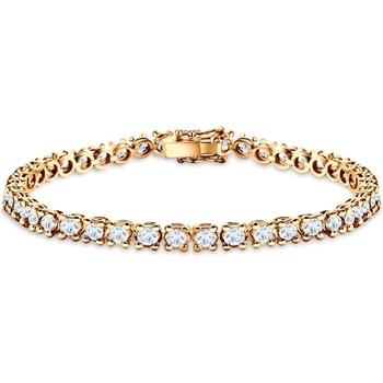 SAVICKI Тенис гривна Luminy 4, 5 мм: злато, бели сапфири