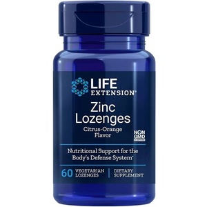 Life Extension Zinc Lozenges, 60 веге таблетки за смучене, Life Extension