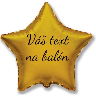 Personal Godan Fóliový balón s textem Zlatá hvězda 45 cm