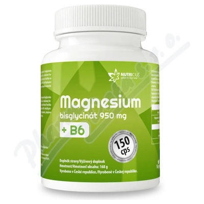Magnesium bisglycinát 950mg + B6 150 kapsúl