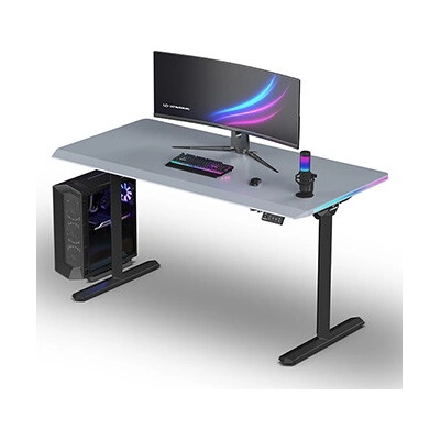 Ultradesk Quest 140x70cm čierna-šedá