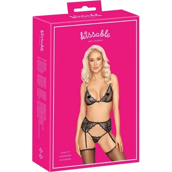 Kissable Целувки - комплект бельо (черен)