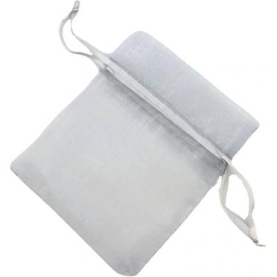 Pro Háčkování Dárkový pytlík 9x11 cm organza šedostříbrná