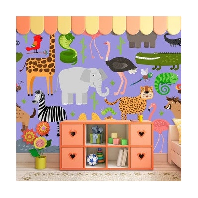 SABLIO Dětská tapeta Animované safari rozměry 125x75cm