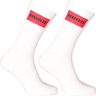 HUGO Набор от два - чорапи Hugo високи бели HUGO | Byal | МЪЖЕ | M