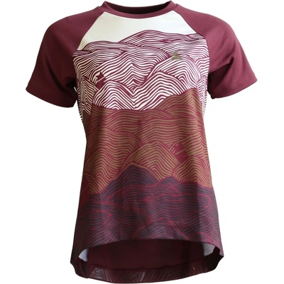 Zimtstern Дамска фланелка с къс ръкав за колоездене Zimtstern Women's Braapz Shirt S/S Cycling jersey - Windsor Wine (156-2654-0112)