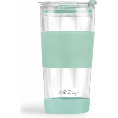 Vialli Design Termo hrnček v mentolovej farbe 600 ml Fuori