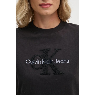 Calvin Klein Jeans Памучна тениска Calvin Klein Jeans в черно J20J224244 (J20J224244)