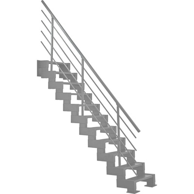Minka STAIRS Přímé modulové schodiště Modulario Mini šedé, 300 cm