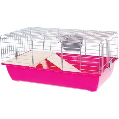 INTER-ZOO Pet Products Клетка за гризачи и дребни животни Rabbit 70 zinc + WOOD РОЗОВА