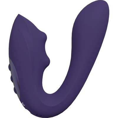 Vive Yuki Rechargeable Dual Motor G-Spot Vibrator with Massaging Beads Purple