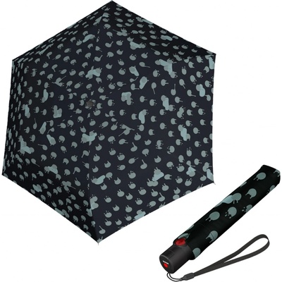 Knirps U.200 Duomatic rainyday black elegantní dámský plně automatický deštník černý