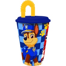 STOR POHÁR SO SLAMKOU HLIADKA PLASTOVÝ 430 ml