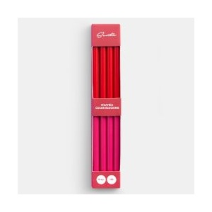Sentio Моливи Color Blocking Red-Fuchsia HB 4 броя