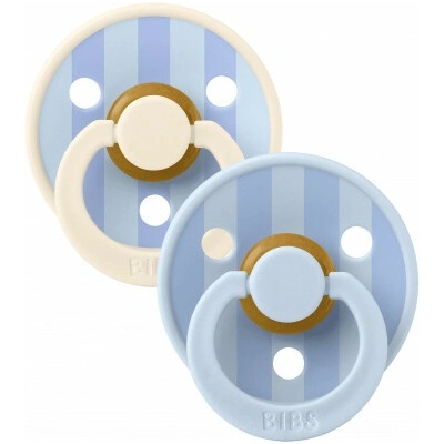 Bibs Colour Block cumlíky kaučuk 2ks Baby Blue Dusty Blue Mix