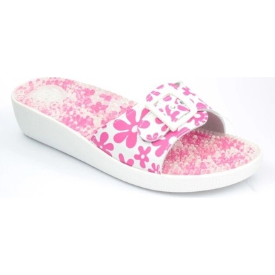 Santé SI/03C Fiorato zdravotní masážní pantofle bílá – Zboží Dáma