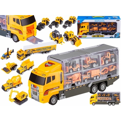 JOKO Kamion autotransportér se stavebními vozidly 12v1