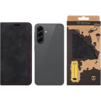 Tactical Samsung A57 5G TACTICAL XPROOF калъф, стоящ, с кожен ефект FLIP, премиум, BLACK 57983129637 (57983129637)